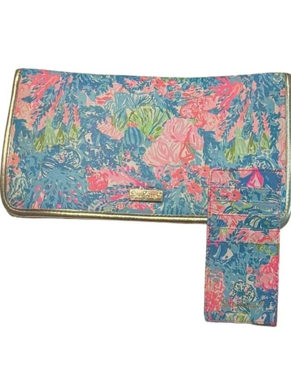 Lilly Pulitzer Fished My Wish Bi-Fold Travel Organizer Clutch Wallet